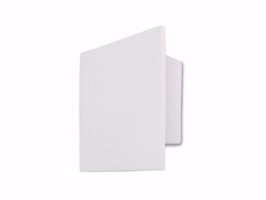 Applique di gesso ceramica led 18w 4000k pitturabile quadrata bianca moderna