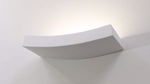Applique di gesso ceramica design moderna curva bianca pitturabile