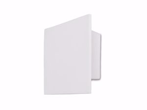 Applique 18w 3000k moderna quadrata in gesso ceramica bianco pitturabile