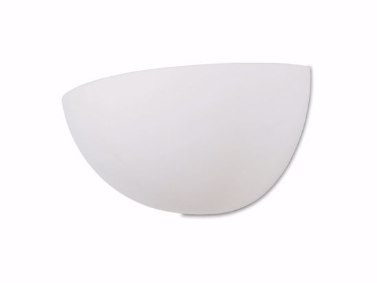 Applique bianca in gesso ceramica verniciabile lampada per interni