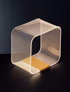 Lampada da comodino design moderna oro trasparente led dimmerabile 3000k