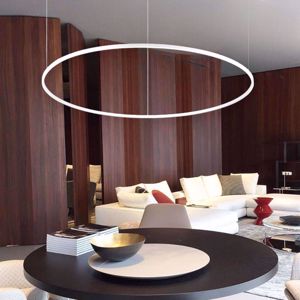 Ideal lux oracle slim sp d090 round 4000k grande lampadario design cerchio bianco