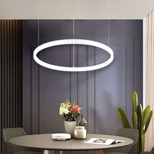 Oracle slim sp d070 round ideal lux lampadario cerchio bianco led 38w 3000k per soggiorno