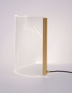 Lampada da comodino moderna led 6w 3000k design vela trasparente oro