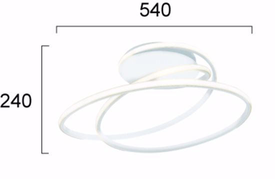 Plafoniera bianca moderna design 41w 3000k