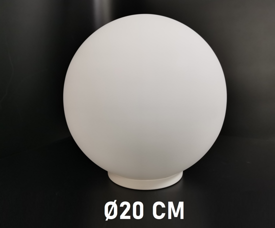 Mapa bianco tl1 d20 ideal lux abatjour moderna sfera vetro per camera da letto