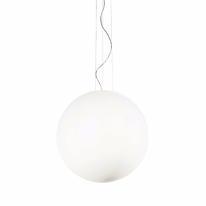 Lampada mapa bianco ideal lux sp1 d50 boccia di vetro bianco 50cm