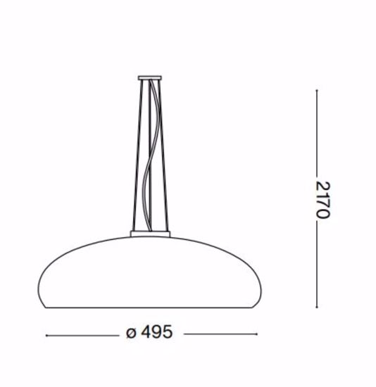 Aria ideal lux lampadario da cucina moderna cupola vetro bianco schiacciata