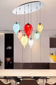Ideal lux clown  sospensione per soggiorno palloncini multicolor