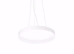 Fly ideal lux sospensione anello led 26w 4000k bianco 45cm