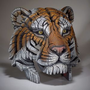 Scultura da tavolo design testa di tigre edge sculture