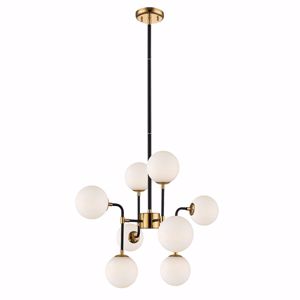 Lampadario nero oro per soggiorno moderno