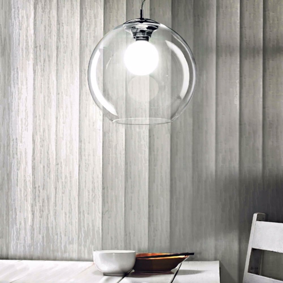 Nemo sp1 d40 ideal lux lampadario sfera in vetro trasparente