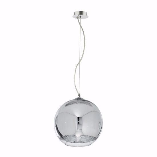 Nemo sp1 d30 lampadario per cucina 30cm sfera vetro cromo