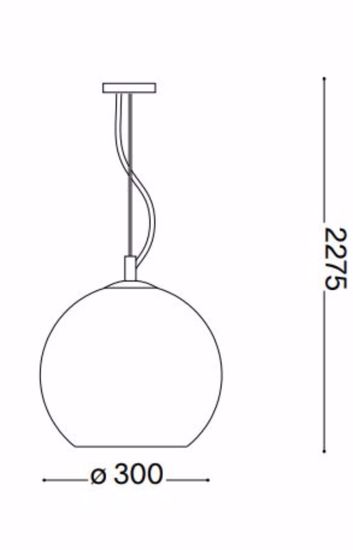 Nemo sp1 d30 lampadario per cucina 30cm sfera vetro cromo