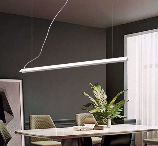Ideal lux v-line lampadario bianco da tavolo moderno led 20w 3000k cavi regolabili