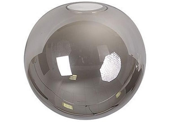 Lampadario nero per tavolo 8 luci sfere vetro fume