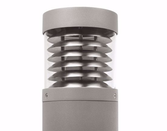 Lampione da esterno giardino ip55 design moderno metallo grigio