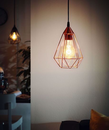 Lampada a sospensione metallo colore rame