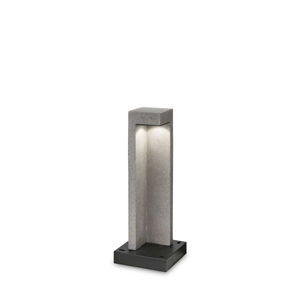 Ideal lux titano pt h49 3000k lampioncino grigio cemento led 9w