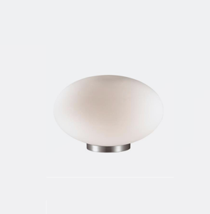 Candy tl1 d25 lampada da comodino sfera di vetro bianca ideal lux