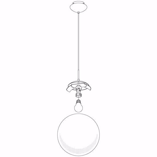 Lampadario pendente per isola cucina moderna sfera vetro bianco