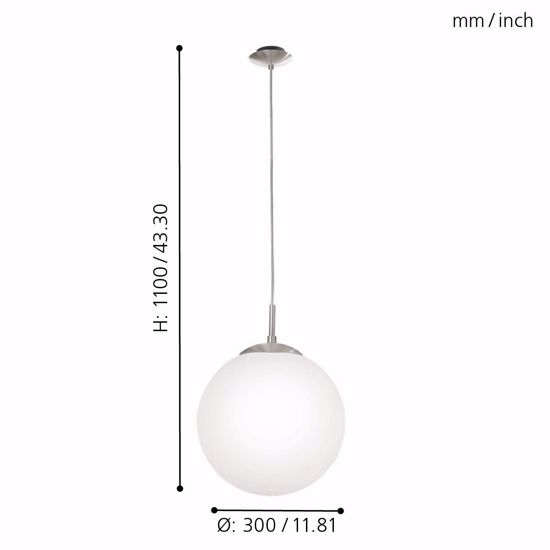 Lampadario pendente per isola cucina moderna sfera vetro bianco