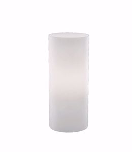Edo tl1 small abat jour vetro bianco da comodino ideal lux