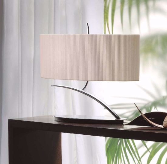 Lampada per camera da letto cromo lucido moderna design ovale