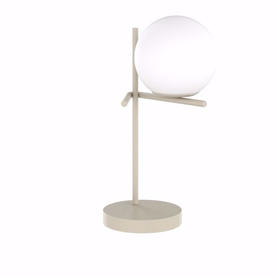 Lampada da comodino colore sabbia moderna top light boomerang