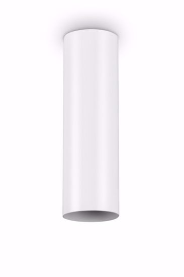Ideal lux look pl1 h20 faretto tubolare da soffitto per interni cilindro metallo bianco 20cm