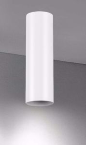 Ideal lux look pl1 h20 faretto tubolare da soffitto per interni cilindro metallo bianco 20cm