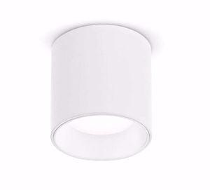 Dot pl round mini faretto led da soffitto 4.5w 3000k cilindro metallo bianco ottica 40&deg; ideal lux