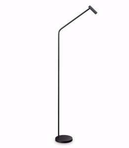Ideal lux easy pt lampada da terra nera design led 3,5w 3000k orientabile