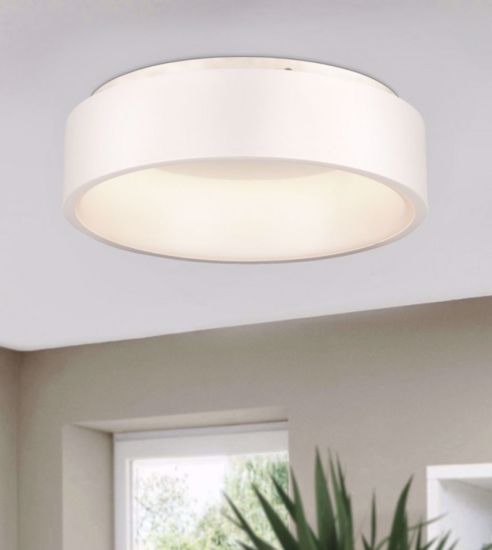 Plafoniera led 45cm 25w 3000k dimmerabile bianco moderna rotonda