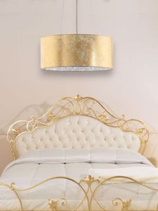 Lampadario per camera da letto classica cilindro colore oro