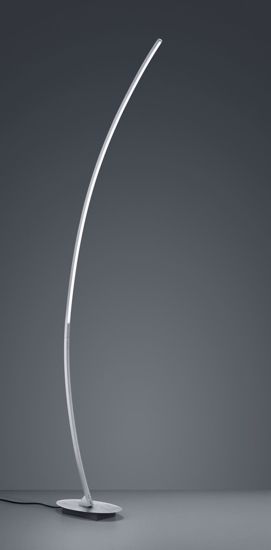 Lampada arco moderna nickel led 11w 3000k design curva