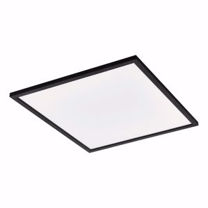 Plafoniera quadrata nero led da 2700k a 6500k 34w 60x60 cm  dimmerabile con app