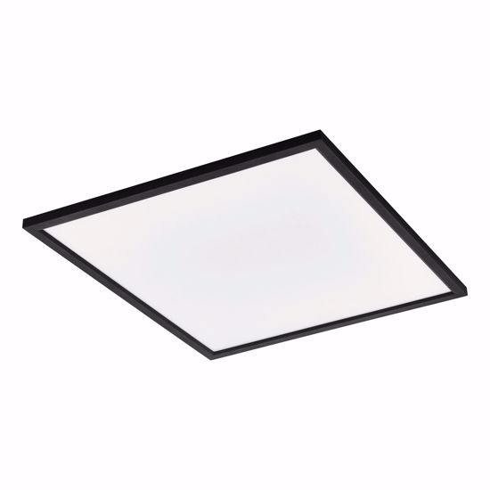 Plafoniera quadrata nero led da 2700k a 6500k 34w 60x60 cm  dimmerabile con app