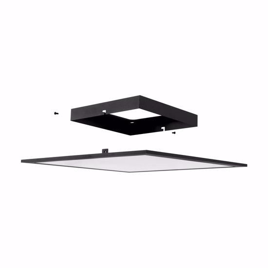 Plafoniera quadrata nero led da 2700k a 6500k 34w 60x60 cm  dimmerabile con app