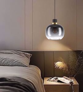 Lampada sospensione in vetro da comodino per camera da letto