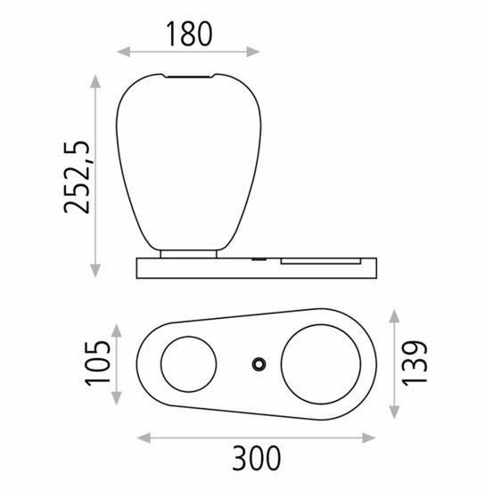 Lampada comodino camera da letto usb caricatore wireless bianca design moderna