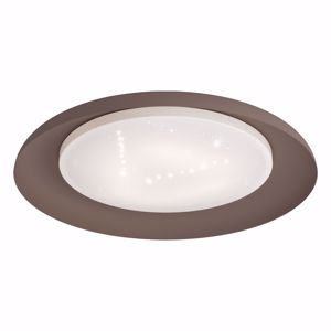 Plafoniera marrone led 17w 3000k effetto cristallo moderna per interni