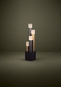 Lampada da tavolo nero marrone oro led 3000k dimmerabile design moderna