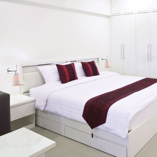 Applique da comodino camera da letto paralume orientabile bianco