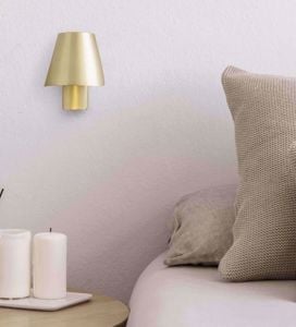 Applique oro orientabile design moderna luce per comodini camera da letto