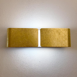 Clip ap2 mini applique per interni foglia oro design moderno ideal lux