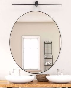 Grande applique nero per specchio da bagno  6w 4000k ip44 61cm