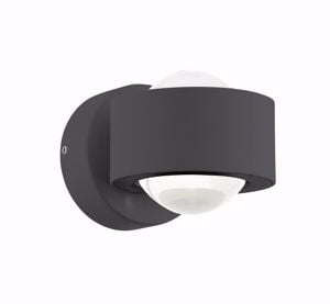 Applique led 5w 3000k nero design moderno fascio luce decorativo