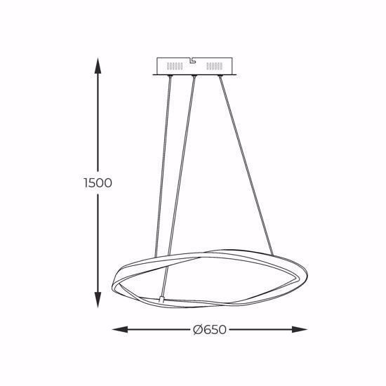 Lampada cerchio design a sospensione sabbia led 36w 3000k dimmerabile